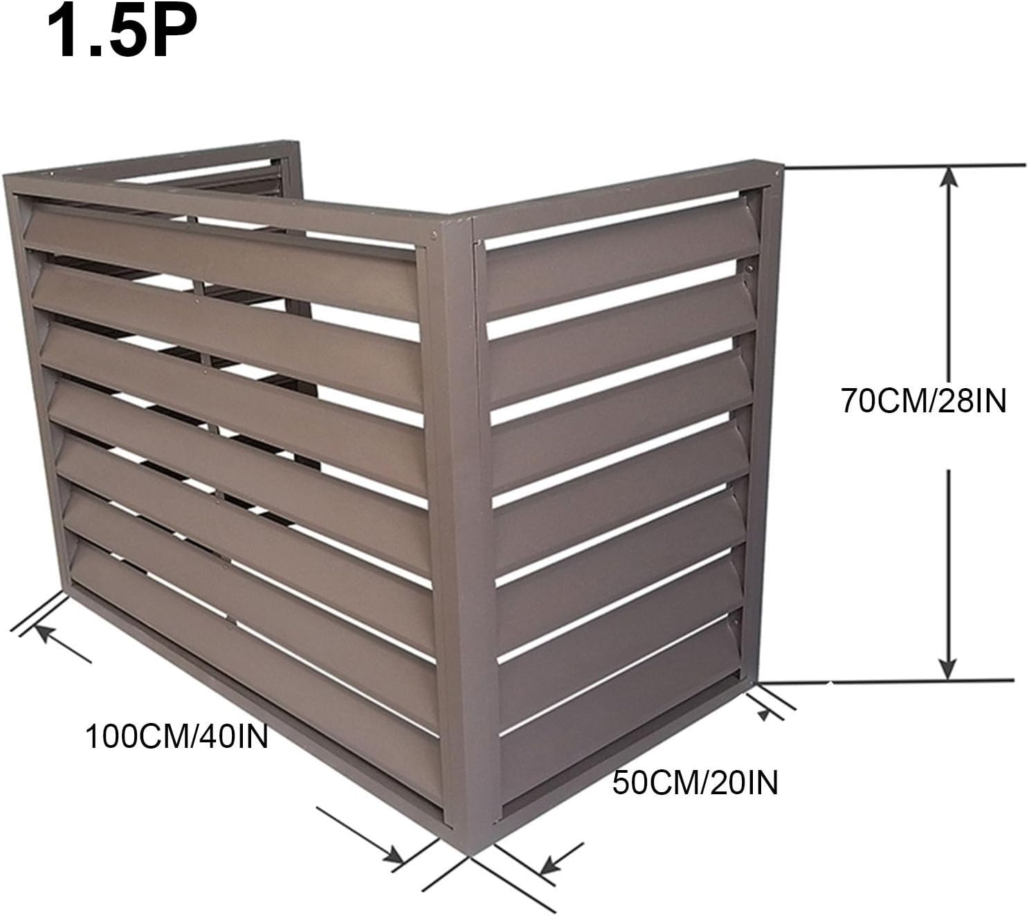 Housse De Protection Pour Climatiseur Mini-Split Extérieur - Résistante Aux Intempéries, Réduction Du Bruit De La Pompe à Chaleur En Aluminium - Idéale Pour Le Support Et