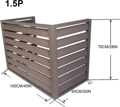  Housse De Protection Pour Climatiseur Mini-Split Extérieur - Résistante Aux Intempéries, Réduction Du Bruit De La Pompe à Chaleur En Aluminium - Idéale Pour Le Support Et