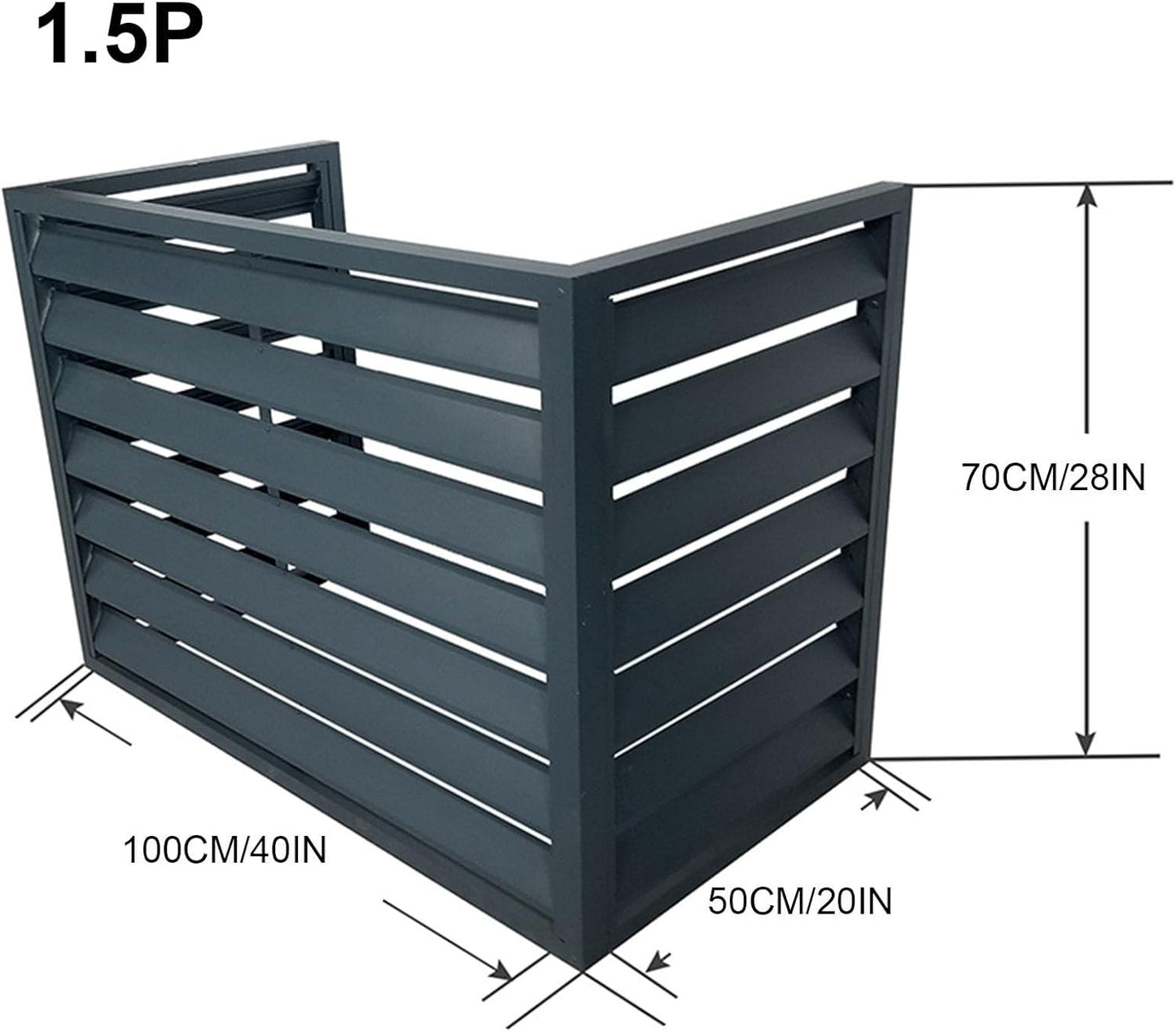  Housse De Protection Extérieure Pour Climatiseur, Mini Unité De Climatisation Divisée En Aluminium, Résistante Au Vol, Protection De Radiateur Résistante Aux Intempéries, Amélioration De L'efficacité