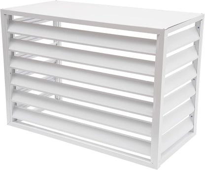 GENERIC Housse De Climatiseur Extérieur En Aluminium Pour Pompe à Chaleur Pour Unités De Source D'air, Dessus Plat Blanc 120 X 70 X 150 Cm – Protection Pour Unité AC Et Condensateur