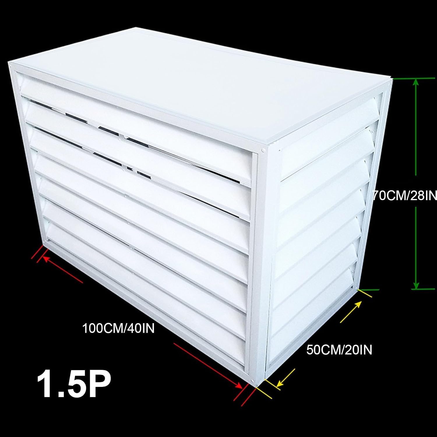 GENERIC Mini Housse De Climatisation D'extérieur – Protection Contre Les Intempéries Et Réduction Du Bruit En Aluminium – Support Polyvalent Pour Climatiseurs Et Pompes à Chaleur – Élégant