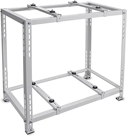  Support Robuste à Double Niveau Pour Climatiseurs Mini Divisés, Base De Pompe à Chaleur Extérieure, Support De Sol Absorbant Les Chocs Pour Une Stabilité Et Une Performance Améliorées