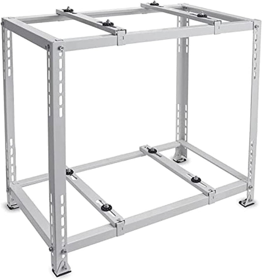  Support Robuste à Double Niveau Pour Climatiseurs Mini Divisés, Base De Pompe à Chaleur Extérieure, Support De Sol Absorbant Les Chocs Pour Une Stabilité Et Une Performance Améliorées