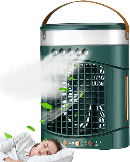 GENERIC Refroidisseur D'air Par évaporation | Refroidisseurs Par évaporation Pour Climatiseur – Chargement USB, 3 Vitesses De Vent, Ventilateurs De Refroidissement D'air à Faible Bruit Pour Petite Pièce,