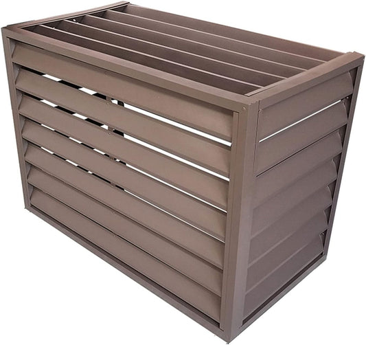 GENERIC Housse De Protection Complète En Aluminium Pour Climatiseur - Protection Complète Pour L'hiver - Matériau Durable Et Résistant Aux Intempéries - Pour Intérieur Et Extérieur - Ajustement Universel