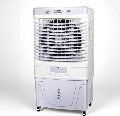  Refroidisseur D'air évaporatif Commercial, Humidificateur Industriel, Climatiseur 3 En 1 200 W, Grand Réservoir D'eau De 50 L, Rafraîchisseur D'air Pour La Maison, Jusqu'à 50 M²