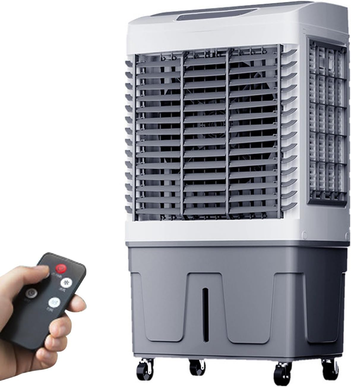 GENERIC Refroidisseur D'air Par évaporation Portable Avec Oscillation à 120°, 3 Vitesses, Idéal Pour Les Terrasses, Les Garages Et L'utilisation Commerciale