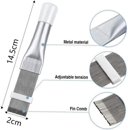  2 Pièces Brosse Nettoyage, Witbicg Brosse Radiateur Nettoyant Climatisation Maison, Kit Nettoyage Climatisation Split Bombe Nettoyage Climatiseur Nettoyeur Radiateur