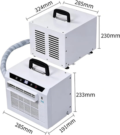  Climatiseur Split 13 000 Btu Avec Wi-FI, Télécommande Et Minuterie 24 H, Idéal Pour La Chambre, Le Bureau Ou Le Camping. Installation Facile, Aucun Montage Requis