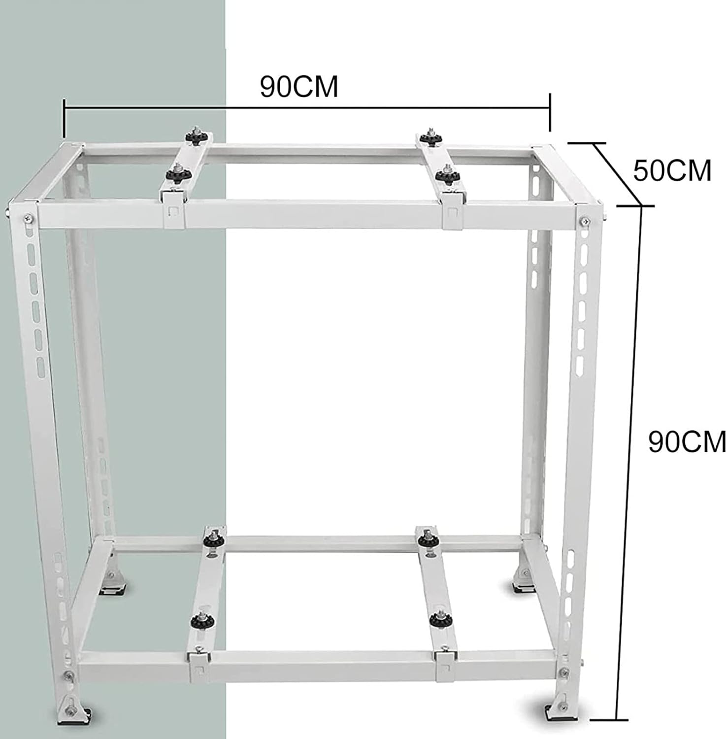  Support Robuste à Double Niveau Pour Climatiseurs Mini Divisés, Base De Pompe à Chaleur Extérieure, Support De Sol Absorbant Les Chocs Pour Une Stabilité Et Une Performance Améliorées