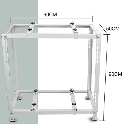  Support Robuste à Double Niveau Pour Climatiseurs Mini Divisés, Base De Pompe à Chaleur Extérieure, Support De Sol Absorbant Les Chocs Pour Une Stabilité Et Une Performance Améliorées