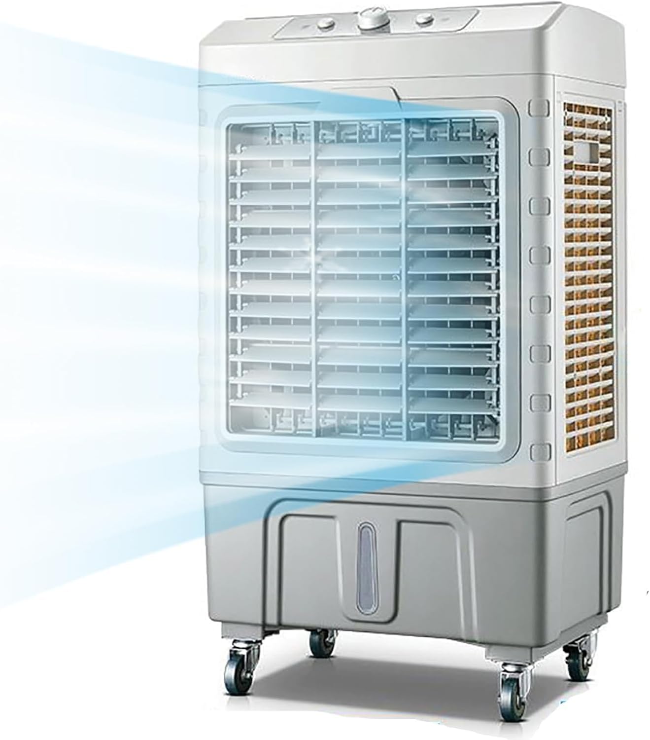 GENERIC Refroidisseur D'air Portable, Climatiseur Par évaporation 3 En 1, Léger, Faible Bruit, Persiennes Oscillantes, 3 Vitesses Du Vent, Grande Capacité Pour L'intérieur Et L'extérieur