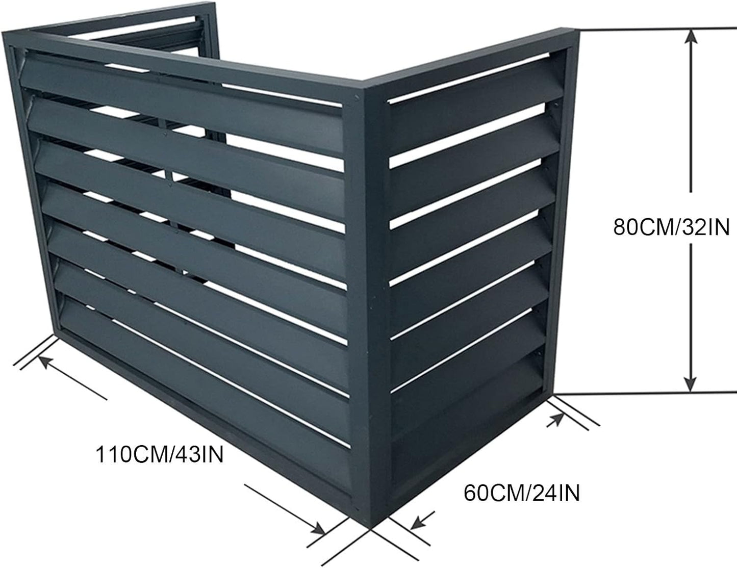 GENERIC Housse Décorative Pour Climatiseur Extérieur En Aluminium Pour Pompe à Chaleur - Protection Contre Les Intempéries Pour Systèmes CVC Domestiques.