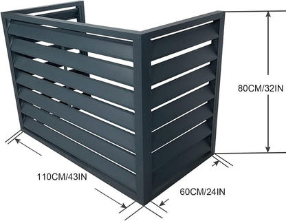 GENERIC Housse Décorative Pour Climatiseur Extérieur En Aluminium Pour Pompe à Chaleur - Protection Contre Les Intempéries Pour Systèmes CVC Domestiques.
