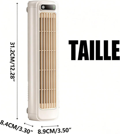  Bricoro Cooling Ace Rafraîchisseur D’Air Portable – Climatiseur Portable USB Avec Écran LED, 3 Vitesses, Refroidisseur D’Air Mural Silencieux Pour Bureau, Chambre, Cuisine Et Maison (Bleu*2)