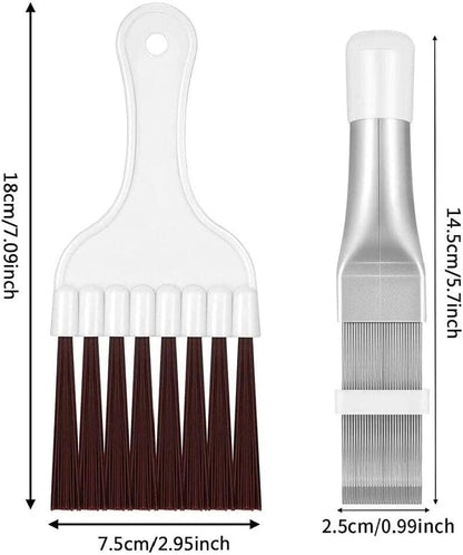  2 Pièces Brosse Nettoyage, Witbicg Brosse Radiateur Nettoyant Climatisation Maison, Kit Nettoyage Climatisation Split Bombe Nettoyage Climatiseur Nettoyeur Radiateur