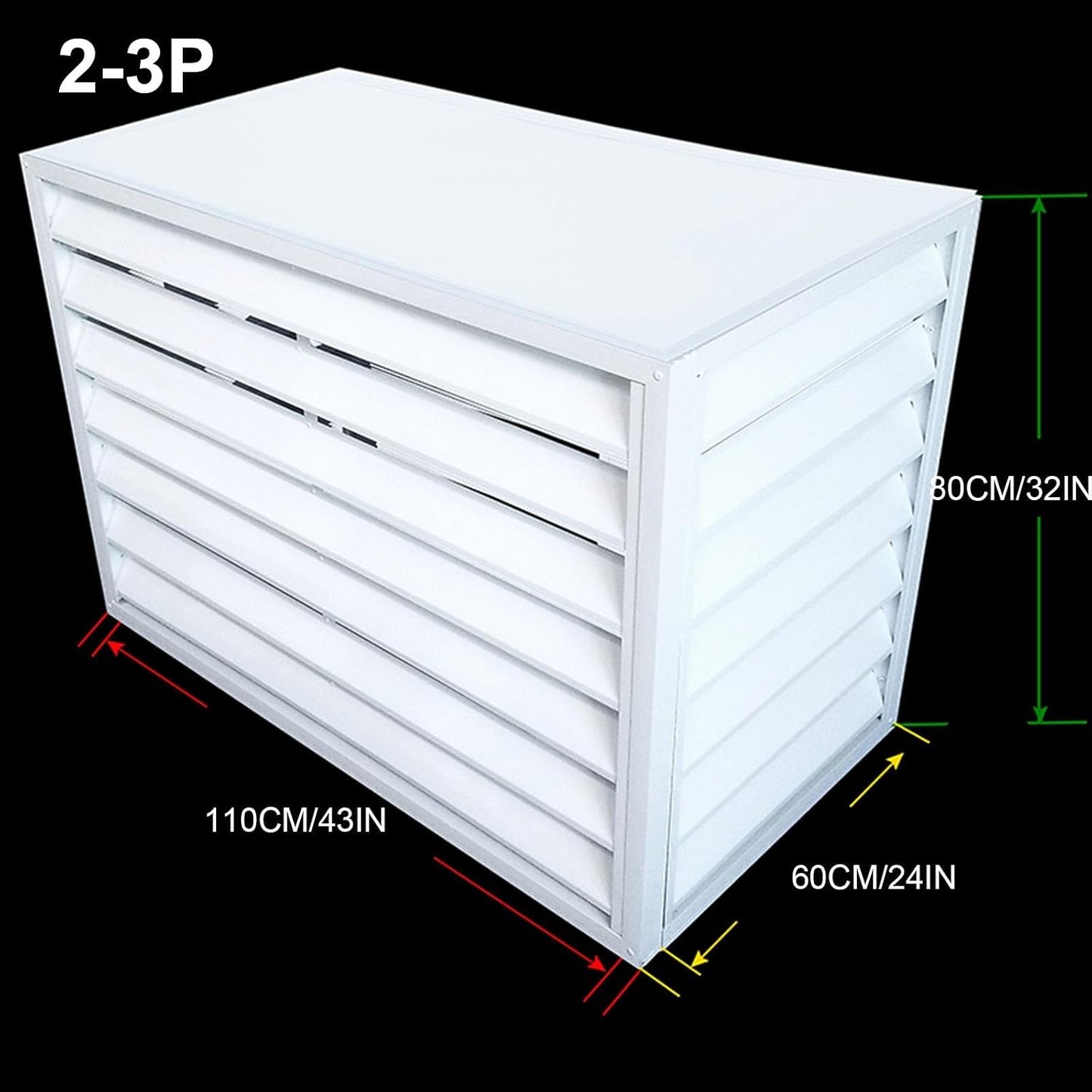 GENERIC Couvercle De Climatiseur En Aluminium Pour Unité Extérieure, Mini Climatiseur Divisé, Protection Contre Les Intempéries CVC, Couvercle De Radiateur Pour Unités De Climatisation