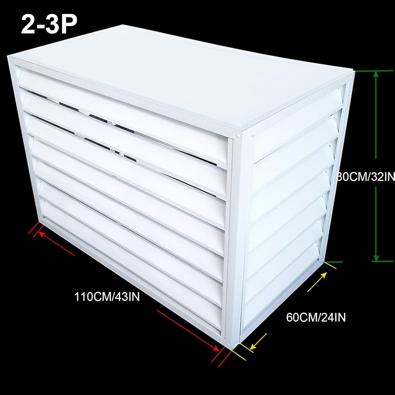 GENERIC Couvercle De Climatiseur En Aluminium Pour Unité Extérieure, Mini Climatiseur Divisé, Protection Contre Les Intempéries CVC, Couvercle De Radiateur Pour Unités De Climatisation