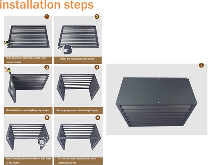  Housse De Protection En Aluminium Robuste Et étanche Pour Climatiseur De Fenêtre, Protection Contre La Poussière, Idéale Pour Les Poubelles Et Les Parterres De Fleurs