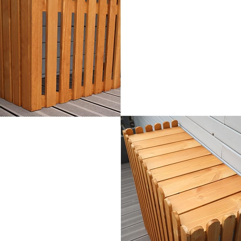 GENERIC Housse De Climatiseur Extérieur – Clôture En Bois Pour Unité Divisée – Bleu – 105 X 45 X 99 Cm – Protection élégante Pour Unités CVC Et Décoration De Jardin
