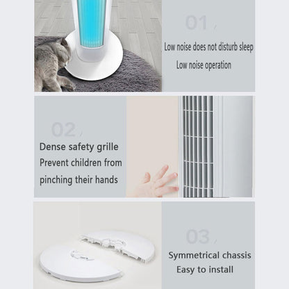 GENERIC Ventilateur De Refroidissement Tour Pour Chambre à Coucher, Ventilateur De Sol Sans Pales Avec 3 Modes, 3 Vitesses Et Affichage Numérique, Refroidisseur D'air Avec Oscillation à 80 °, Minuterie De 7,5