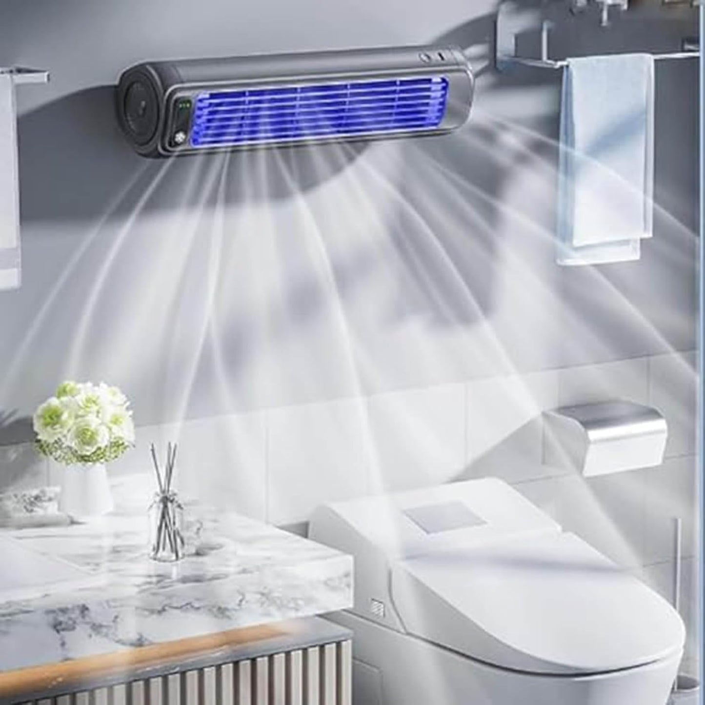  Ventilateur De Climatiseur Portable Avec Charge USB, Bureau à 3 Vitesses Et Refroidissement Mural Pour Usage Domestique Et Bureau