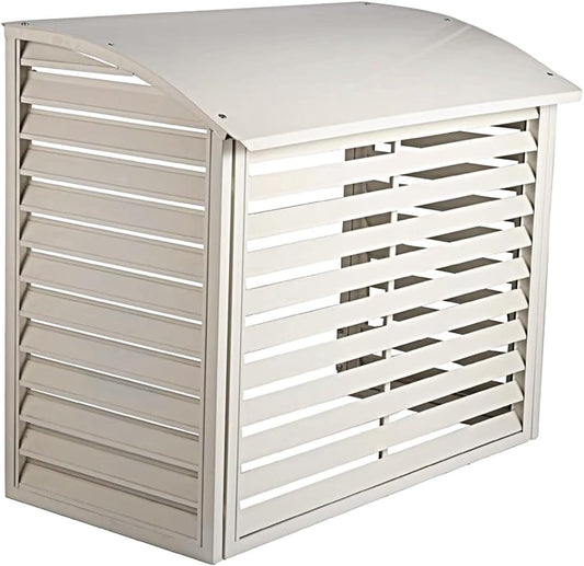  Housse De Protection Pour Climatiseur Mini-Split, Protection Extérieure En Aluminium, Compatible Avec Les Climatiseurs 1-3 P, Résistant Aux Intempéries Et Design élégant