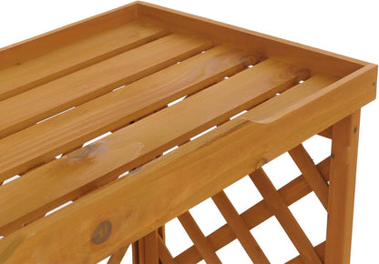  Mendler Cache Pour Climatiseur/échangeur Thermique HWC-Q14, Cache En Bois Certifié MVG 78 X 90 X 45 Cm - Couleur Naturelle
