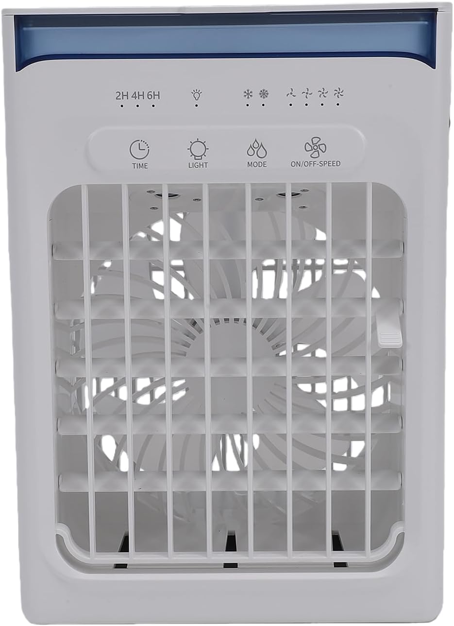 Annadue Refroidisseur D'air Portable, Ventilateur De Climatiseur Par évaporation USB Avec Réservoir D'eau De 1000 Ml, Mini Ventilateur De Refroidissement De Bureau Pour Chambre à Coucher, Bureau à