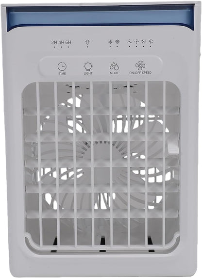  Annadue Refroidisseur D'air Portable, Ventilateur De Climatiseur Par évaporation USB Avec Réservoir D'eau De 1000 Ml, Mini Ventilateur De Refroidissement De Bureau Pour Chambre à Coucher, Bureau à