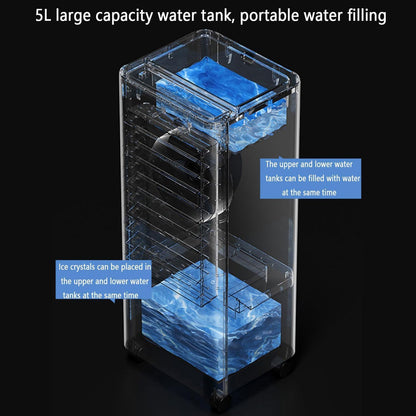 GENERIC Climatiseur Portable Par évaporation Avec 3 Modes Et 3 Vitesses, Minuterie De 12 H Pour Arrêt Automatique Intelligent, Grand Réservoir Pour Refroidissement De 12 H, Pas De Tuyau Nécessaire, Unité De