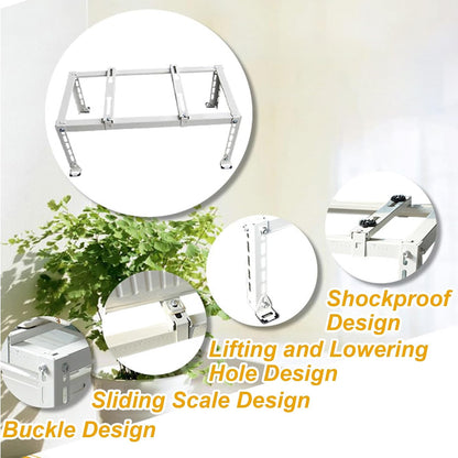  NALsa – Support De Mini Climatiseur Robuste En Acier Galvanisé Avec Base Universelle Pour Climatisation Sans Conduits Et Pompe à Chaleur, Résistant à La Rouille, Absorption Des Chocs