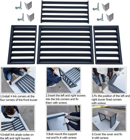 GENERIC Housse En Aluminium Pour Climatiseur – Protection Contre Les Intempéries Pour Unité Extérieure Centrale Et Résistante Aux Intempéries, Idéale Pour Une Utilisation En Intérieur/extérieur