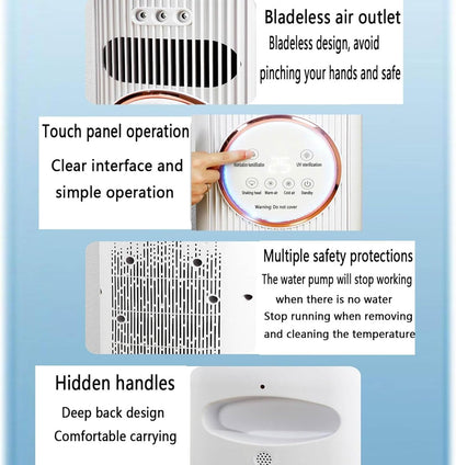 GENERIC Refroidisseur D'air Par évaporation Avec Télécommande, 4 Modes, 3 Vitesses, écran LED, Ventilateur De Refroidissement Portable Avec Minuterie De 12 H, Réservoir De 1,2 L, Design Silencieux Sans Pales