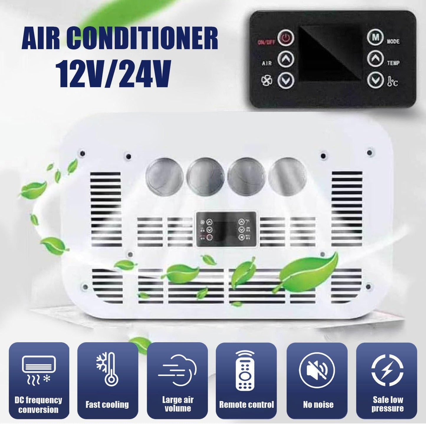  Climatiseur De Toit Avec Compresseur Scroll, Faible Niveau Sonore, Refroidissement De Stationnement 12V/24V Pour Camping-Cars, Camions, Fourgonnettes Et Remorques à Bateaux