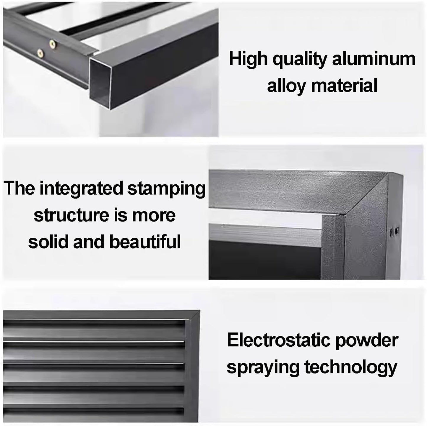 GENERIC Housse De Climatiseur En Aluminium Et écran De Clôture D'intimité | Grille De Condensateur Extérieur | Boîtier De Protection Pour Pompe à Chaleur Et Climatisation | Poubelle élégante