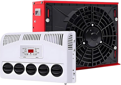 GENERIC Climatiseur Pour Cabine De Camion 11000 BTU, Climatiseur Mobile Split 12V/24V Pour Camions Semi-remorques, Bus, VR, Caravane