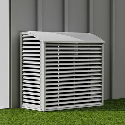  Housse De Protection Pour Climatiseur Mini-Split, Protection Extérieure En Aluminium, Compatible Avec Les Climatiseurs 1-3 P, Résistant Aux Intempéries Et Design élégant