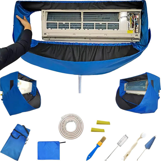  Kit Bâche Nettoyage Climatisation Mini Split, Couverture Complète Housse De Protection Étanche Pour Nettoyage Clim Mural Maison (Petite Taille)