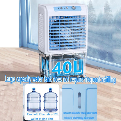GENERIC Climatiseur Portable Sans Fenêtre Avec 3 Vitesses, Grand Réservoir D'eau, Oscillant à 120 °, Ventilateur De Refroidissement Industriel à Faible Bruit Pour Intérieur Et Extérieur