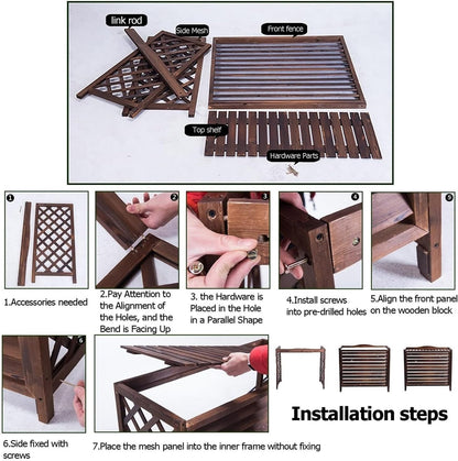 GENERIC Housse En Bois Pour Climatiseur Extérieur, Cadre Imperméable Pour Climatiseur, Avec Volets Cachés, Facile à Installer, Protection Durable Pour Unités Extérieures