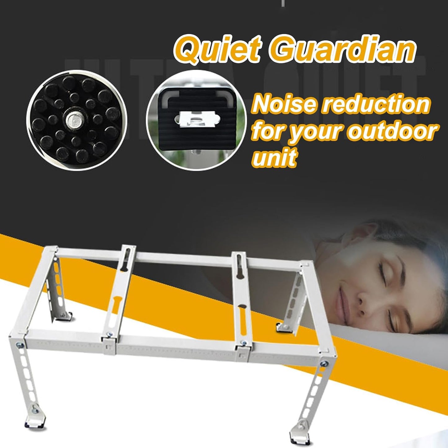  NALsa Mini Support De Climatiseur – Support De Support Pour Climatisation Divisé Résistant à La Rouille, Amortissement Des Vibrations, Idéal Pour Les Systèmes CVC Sans Conduit, Support Portable Au Sol