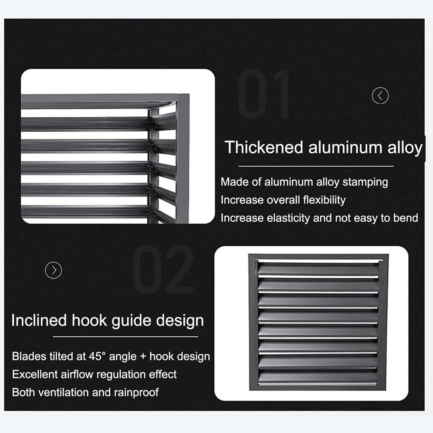 GENERIC Housse De Protection En Aluminium Pour Climatiseur Extérieur Et Pompe à Chaleur Pour Radiateur à Condensateur, Unité CA Divisée, Résistante Aux Intempéries, Protection Durable Et élégante