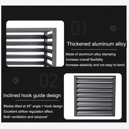 GENERIC Housse De Protection En Aluminium Pour Climatiseur Extérieur Et Pompe à Chaleur Pour Radiateur à Condensateur, Unité CA Divisée, Résistante Aux Intempéries, Protection Durable Et élégante