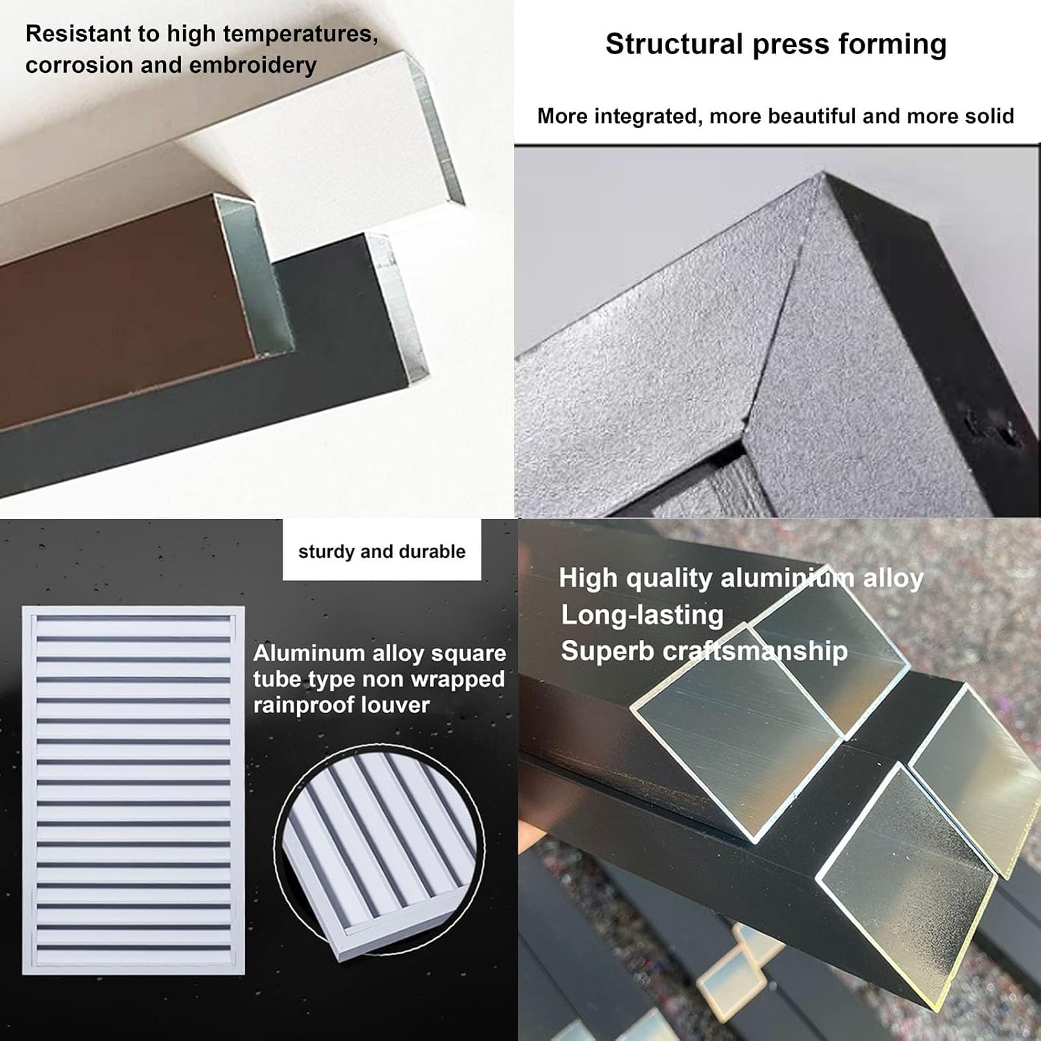 GENERIC Housse Grise Pour Climatiseur – Protection Contre La Pluie En Alliage D'aluminium Pour Unités De Fenêtre Intérieur/extérieur, Parfaite Pour Cacher Et Protéger Les Climatiseurs