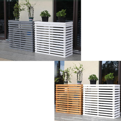  Housses Décoratives Pour Climatiseur Pour Clôture Extérieure – Housse élégante En Bois Pour Unité De Climatisation Et Support De Plante Avec Protection Supérieure – Design Résistant Aux Intempéries