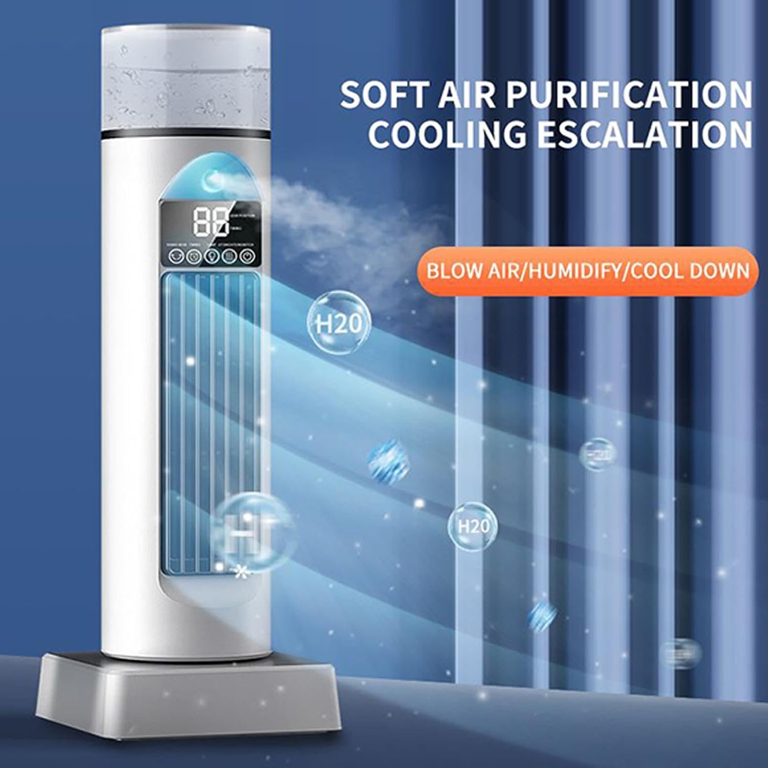  Rafraîchisseur Évaporatif Sans Pales Portable, Mini Climatiseur Personnel À Air Froid Avec Télécommande Et Minuterie, Humidificateur Silencieux Pour Chambre, Bureau Et Dortoir
