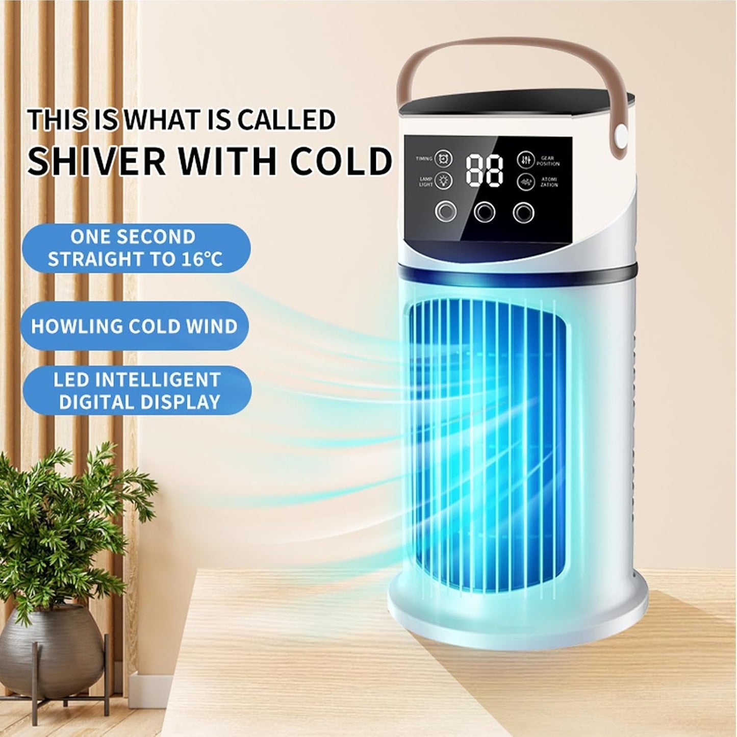  Ventilateur Rafraîchissant USB Portable – Humidificateur D'Air Avec Brume Et 9 Vitesses, Timer 8H, Faible Bruit, Pour Salon, Chambre Et Poste De Travail