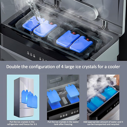 GENERIC Glacière De Marais 6500 CFM, Refroidisseur D'air Par évaporation Avec Réservoir De 70/80 L, Télécommande, 4 Blocs De Glace, Oscillation De 110°, 3 Vitesses Pour Garage Commercial