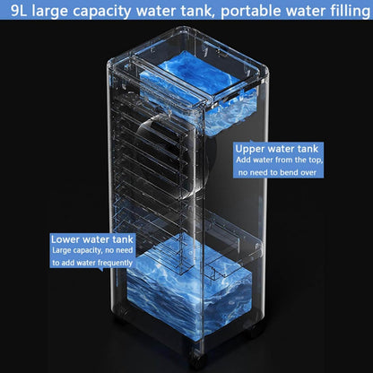 GENERIC Climatiseur Portable 3 En 1, Refroidisseur D'air Avec Minuterie De 15 H, Réservoir De 9 L, Télécommande, Ventilateur à 3 Vitesses Pour Chambre Et Bureau